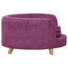 vidaXL Hundesofa burgunder 69x69x36 cm plysj