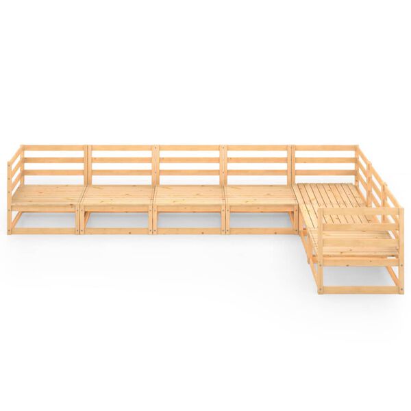 vidaXL Hagesofagruppe 7 deler heltre furu