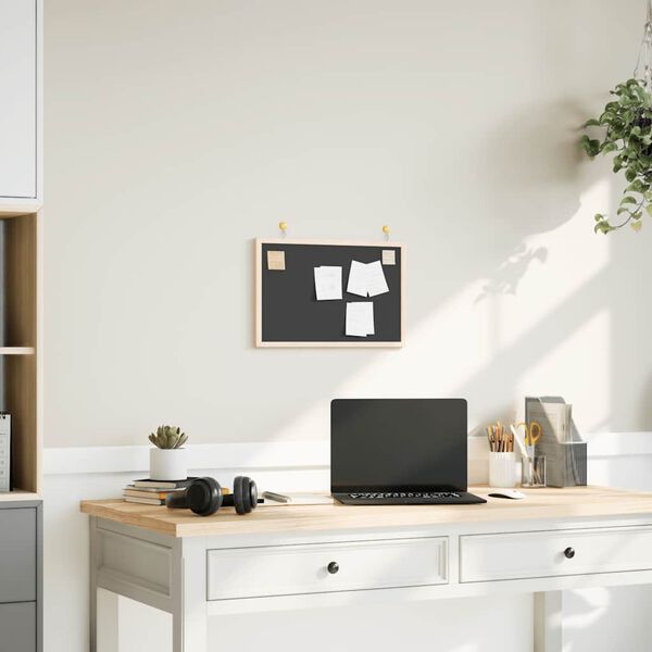 vidaXL tavle med massiv fururamme svart 40x30 cm