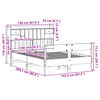 vidaXL Seng med bokhylle uten madrass 150x200 cm heltre furu