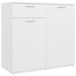 vidaXL Skjenk hvit 80x36x75 cm konstruert tre