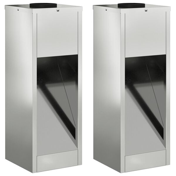 vidaXL Solcelle LED Stibelys 2 pcs Galvanisert Galvanisert