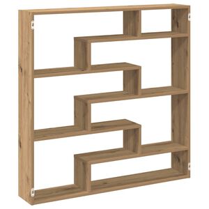 vidaXL Kubeformet vegghylle 7 rom artisan eik konstruert tre