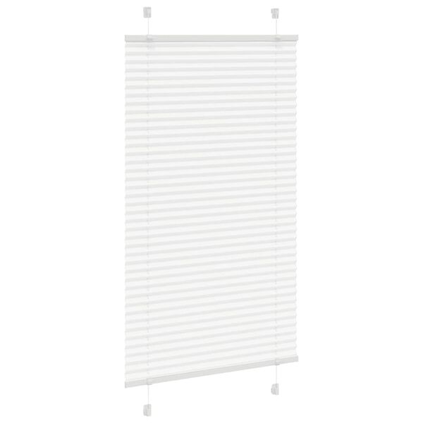 vidaXL pliss&eacute;gardin Hvit 80x100 cm Stoff Bredde 79,4 cm Polyester