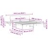 vidaXL Sengestamme med hodegjerde Brun 180 x 200 cm Massiv furu