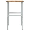 vidaXL Arbeidsbenk 100x60x(71,5-98) cm heltre eik