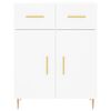 vidaXL Highboard hvit 69,5x34x180 cm konstruert tre