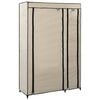 vidaXL Sammenleggbar garderobe kremfarget 110x45x175 cm stoff