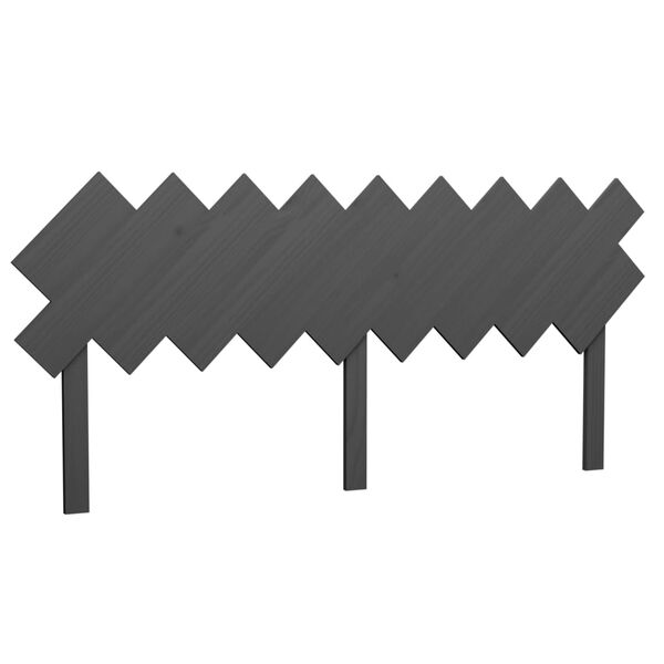 vidaXL Sengegavl gr&aring; 178x3x80,5 cm heltre furu