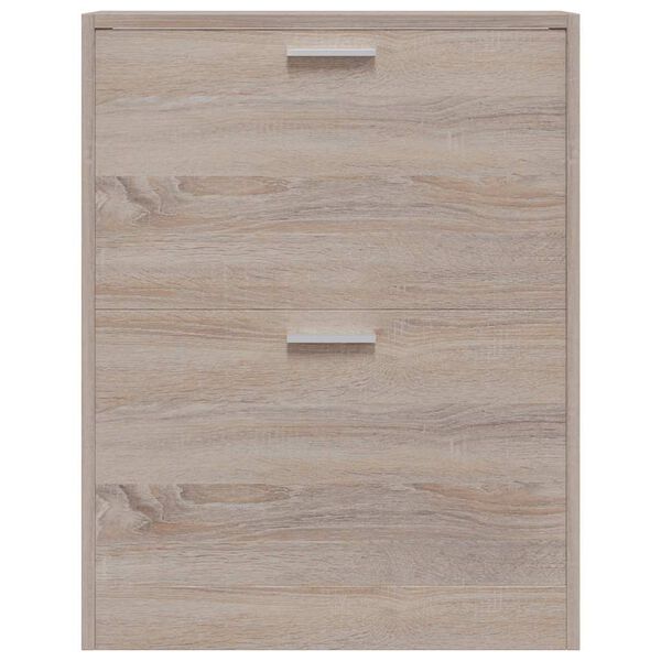 vidaXL Skoskap med 2 rom eikefin&eacute;r