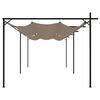 vidaXL Pergola med uttrekkbar tak gråbrun 589x292x230 cm