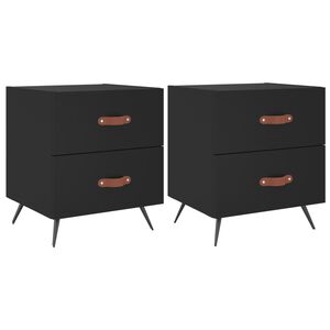 vidaXL Nattbord 2 stk svart 40x35x47,5 cm konstruert tre