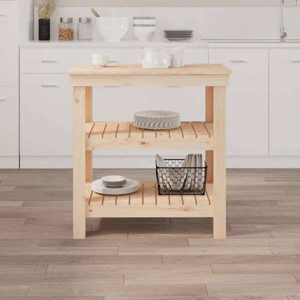 vidaXL Arbeidsbenk 78,5x50x80 cm heltre furu