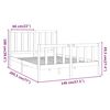 vidaXL Sengeramme uten madrass 140x190 cm heltre furu