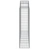 vidaXL Gabionkurver buede 30 stk 200x50x160/180 cm galvanisert jern