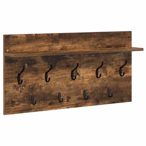 vidaXL Vegghengt kleshenger Veggmontert R&oslash;kt eik 80 x 40 x 12 cm