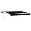 vidaXL Manuell utvidbar markise med LED-lamper 3,5 x 2,5 m