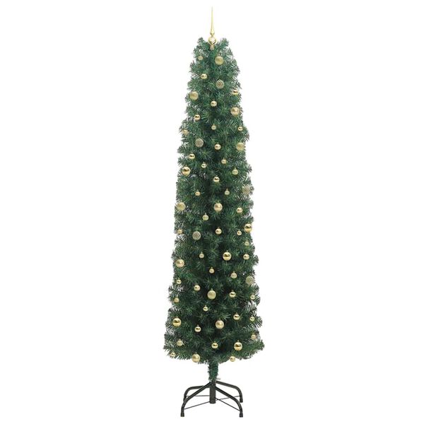 vidaXL Kunstig juletre med 300 LED gr&oslash;nn 240 cm PVC og st&aring;l og plast