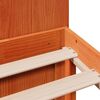 vidaXL Seng med bokhylle uten madrass voksbrun 140x190 cm heltre furu