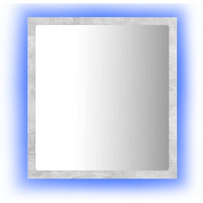 vidaXL LED Badespeil 40x8,5x37 cm sponplate betonggrå