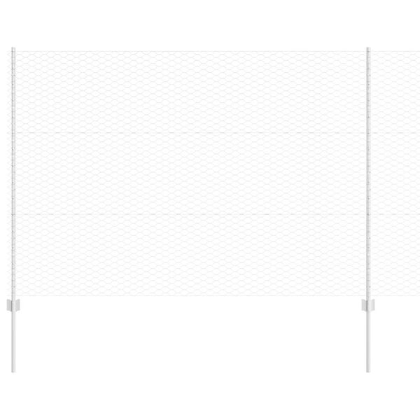 vidaXL Gjerde og Støtte sølv 1,5 x 50 m Stål