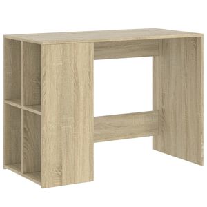 vidaXL Skrivebord sonoma eik 102x50x75 cm konstruert tre