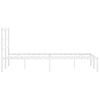 vidaXL Sengeramme i metall med hodegavl hvit 120x200 cm