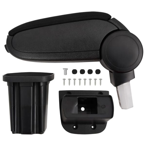 vidaXL Bilarmlener svart 12x32x(34-50) cm ABS