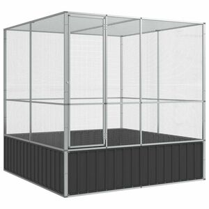 vidaXL Voliere s&oslash;lv 211x207x212 cm st&aring;l