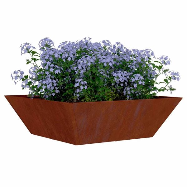 vidaXL Hageblomsterpotte 5 pcs Rusten 50 x 50 x 15 cm Cortenst&aring;l