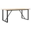 vidaXL Spisebord O-ramme 180x90x75,5 cm heltre furu og st&aring;l
