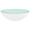 vidaXL Servant herdet glass 42x14 cm hvit