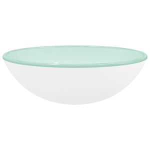 vidaXL Servant herdet glass 42x14 cm hvit
