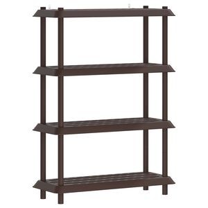 vidaXL Hyllesystem 4 niv&aring;er 100 x 40 x 136,5 cm PP Brun