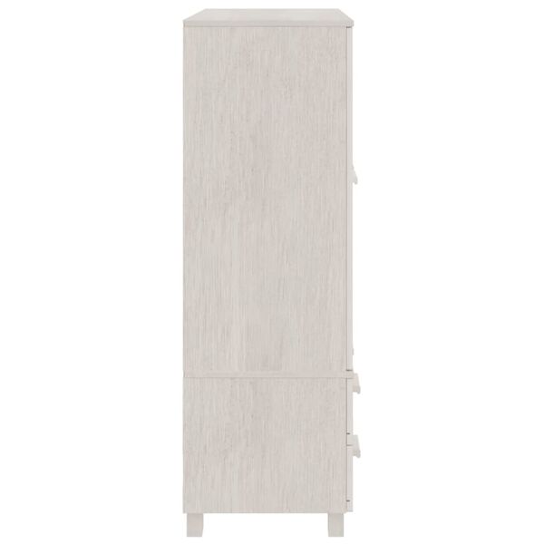 vidaXL Garderobe HAMAR hvit 99x45x137 cm heltre furu