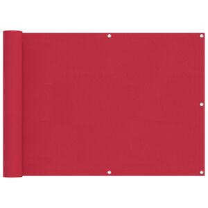 vidaXL Balkong Skjerm 75 x 300 cm Oxford Stoff Rektangul&aelig;r Burgunder