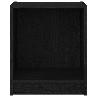 vidaXL Nattbord 35,5x33,5x41,5 cm heltre furu svart