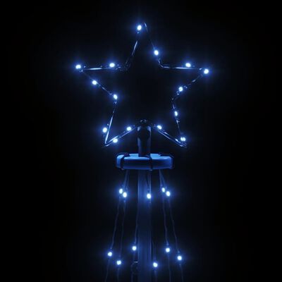 vidaXL Juletre kjegleformet blå 108 lysdioder 70x180 cm