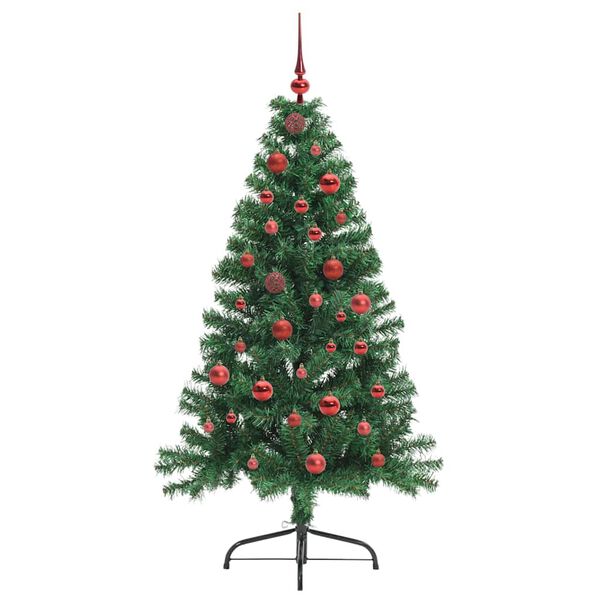 vidaXL Kunstig Forh&aring;ndsopplyst Juletre med 150 LED gr&oslash;nn 150 cm PVC