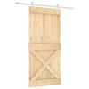 vidaXL Skyved&oslash;r Naturlig og Hvit 95 x 210 cm Massiv Furu Tre