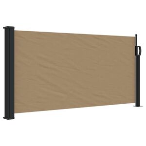 vidaXL Uttrekkbar sidemarkise gr&aring;brun 100x300 cm