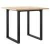 vidaXL Spisebord O-ramme 80x80x75,5 cm heltre furu og st&aring;l