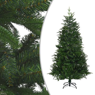 vidaXL Kunstig juletre med LED og kulesett 180 cm PVC og PE grønn
