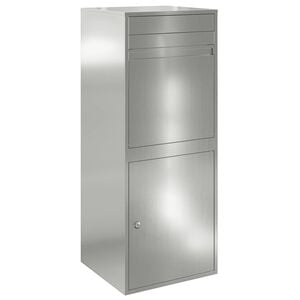 vidaXL Pakkeinnkast med lagring S&oslash;lv 41 x 38 x 103 cm Galvanisert st&aring;l