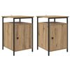 vidaXL Nattbordskap 2 pcs Artisan Eik 40 x 42 x 60cm Konstruert tre