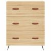 vidaXL Highboard sonoma eik 69,5x34x180 cm konstruert tre