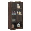 vidaXL Highboard med d&oslash;rer brun eik 68x37x142 cm konstruert tre