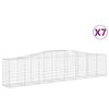 vidaXL Gabionkurver buede 7 stk 400x50x80/100 cm galvanisert jern