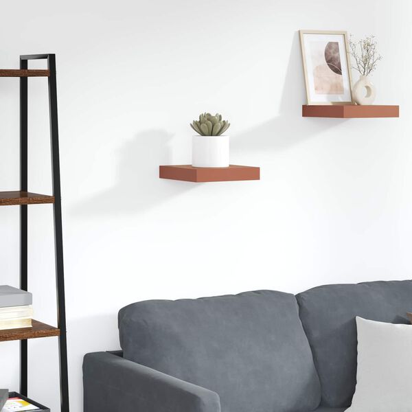 vidaXL Vegghylle Veggmontert R&oslash;d 23 x 23,5 x 4 cm Konstruert tre