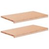 vidaXL Vinduplanker 2 stk. Naturlig 80x 40 x 2 cm Massiv b&oslash;ketre